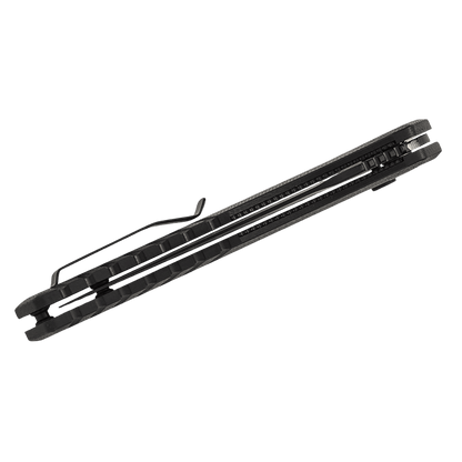 TEKTO KNIVES F3 CHARLIE BLACK G10 D-LOCK D2 - FOLD SIDE VIEW