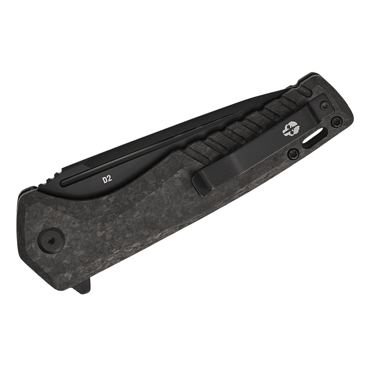 TEKTO KNIVES F3 CHARLIE FORGED CARBON DL D2 - FOLD VIEW