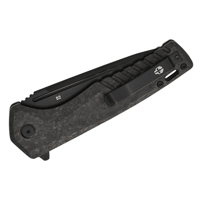 TEKTO KNIVES F3 CHARLIE FORGED CARBON DL D2 - FOLD VIEW