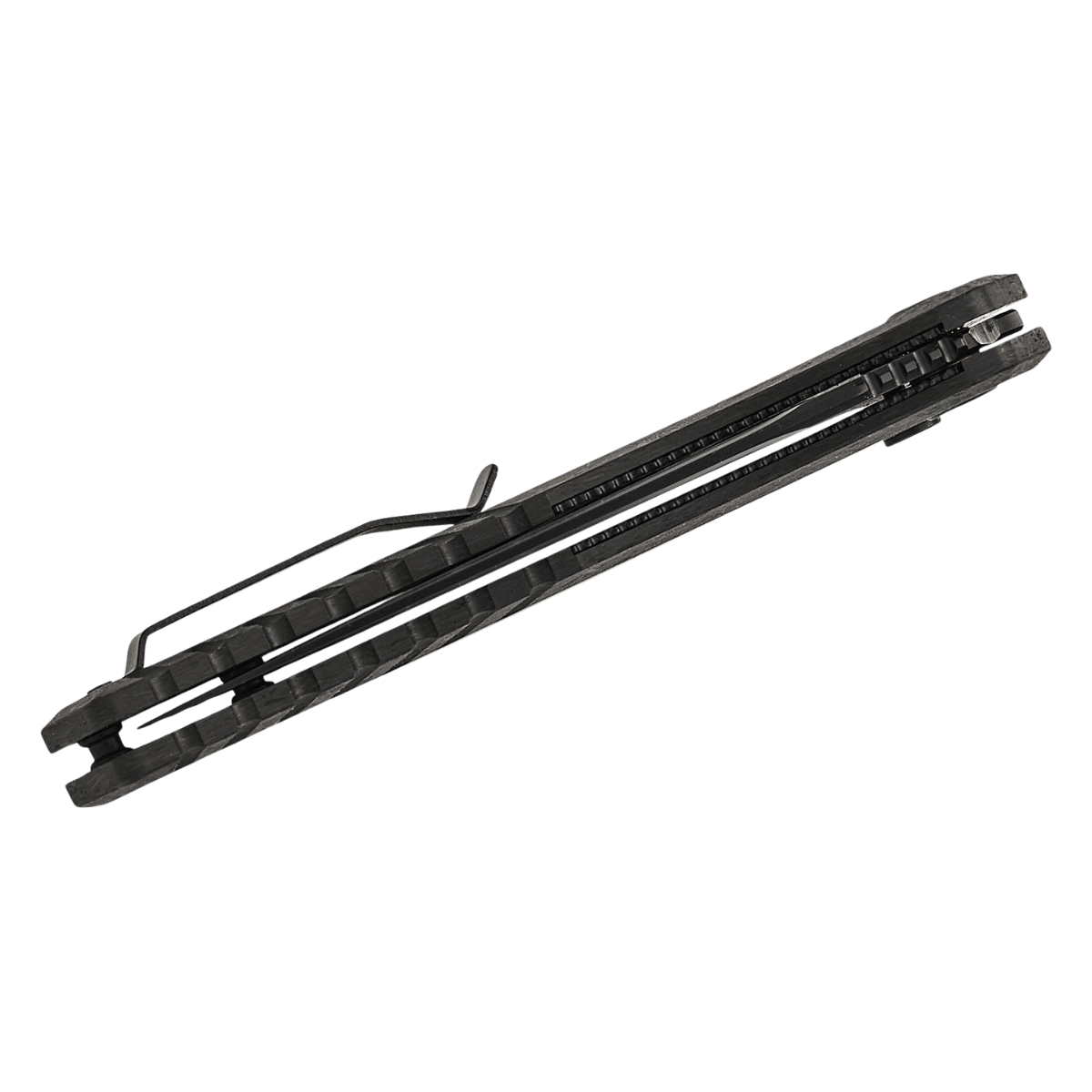 TEKTO KNIVES F3 CHARLIE FORGED CARBON DL D2 - FOLD SIDE VIEW