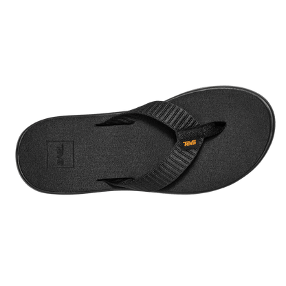 TEVA WOMEN'S VOYA FLIP-FLOP - BLACK - TOP VIEW