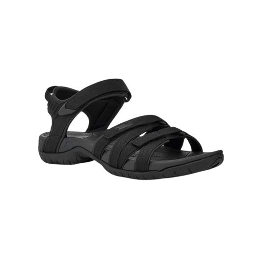 TEVA WOMEN'S TIRRA SANDAL - BLACK - FRONT VIEW