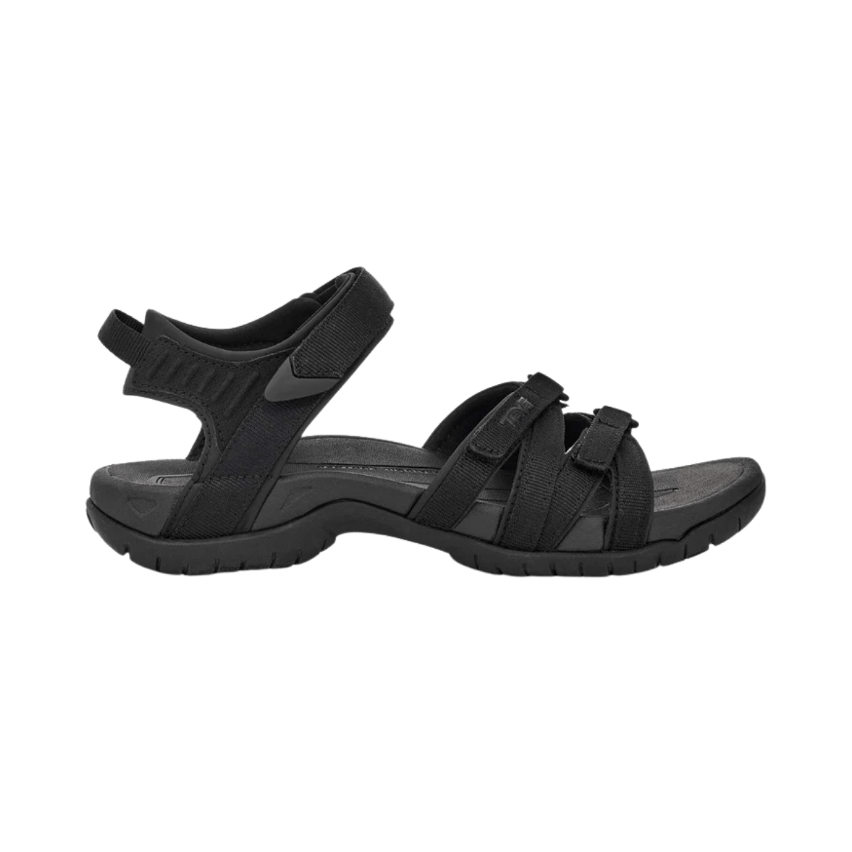 TEVA WOMEN'S TIRRA SANDAL - BLACK - SIDE VIEW