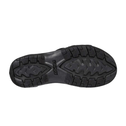 TEVA WOMEN'S TIRRA SANDAL - BLACK - SOLE/BOTTOM VIEW