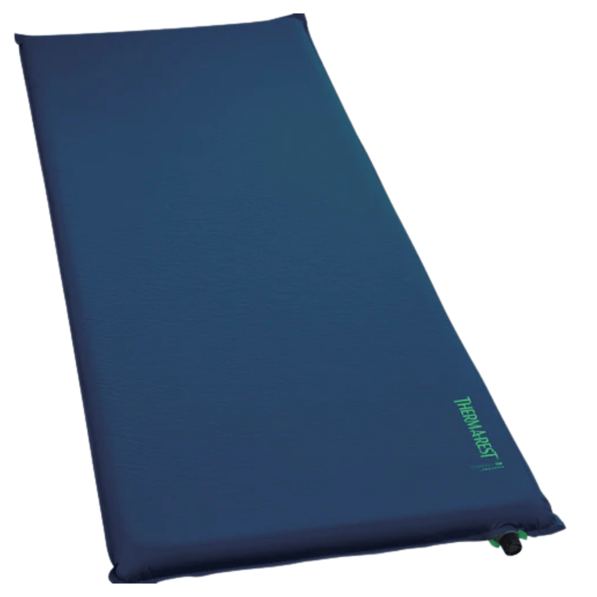 THERM-A-REST BASECAMP SLEEPING PAD LARGE POSEIDON BLUE TOP FRONT VIEW