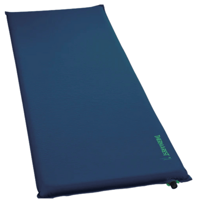 THERM-A-REST BASECAMP SLEEPING PAD LARGE POSEIDON BLUE TOP FRONT VIEW