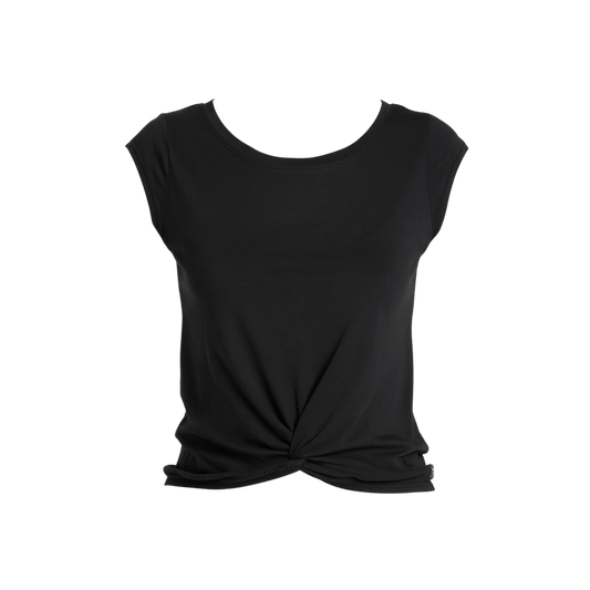 TOAD & CO ANZA SHORT SLEEVE SHIRT - BLACK - FRONT VIEW