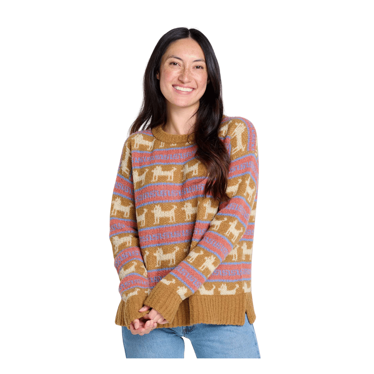 TOAD & CO WOMEN'S COTATI DOLMAN SWEATER - KELP PUPS - FRONT VIEW
