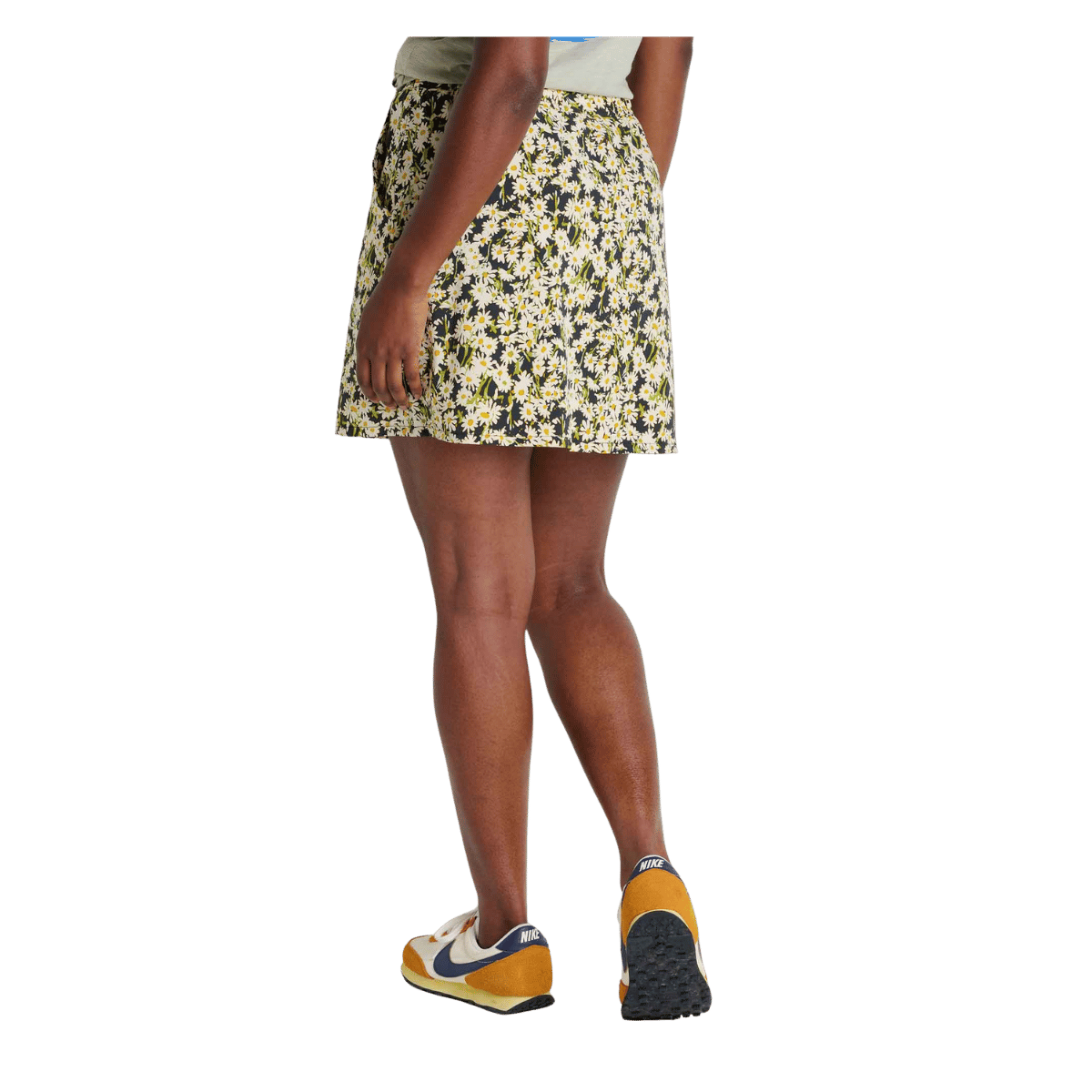 TOAD & CO WOMEN'S SUNKISSED WEEKEND SKORT - BARLEY DAISY FIELD - BACK VIEW
