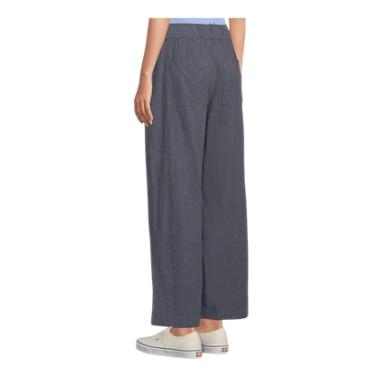 TOAD & CO WOMEN'S TAJ HEMP WIDE LEG PANT - TRUE NAVY - BACK VIEW