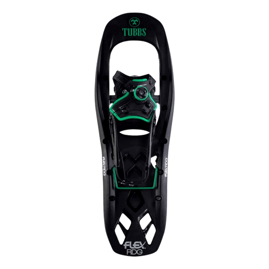 TUBBS SNOWSHOES FLEX RDG SNOWSHOE - BLACK/GREEN - FRONT VIEW