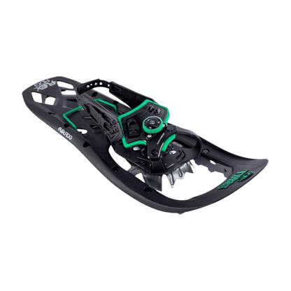 TUBBS SNOWSHOES FLEX RDG SNOWSHOE - BLACK/GREEN - SIDE FRONT VIEW