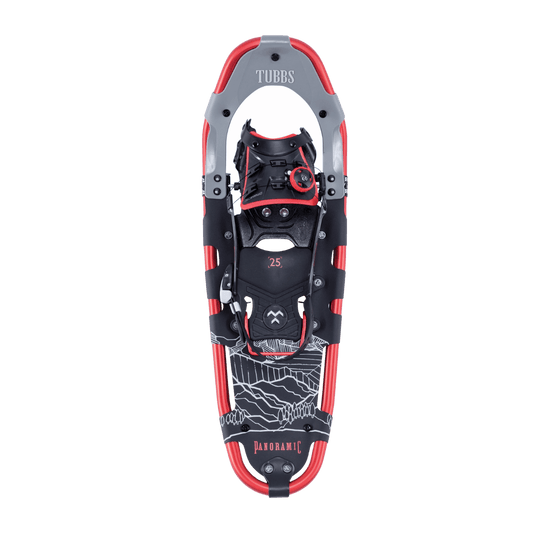 TUBBS SNOWSHOES PANORAMIC SNOWSHOE - BLACK/RED - TOP VIEW