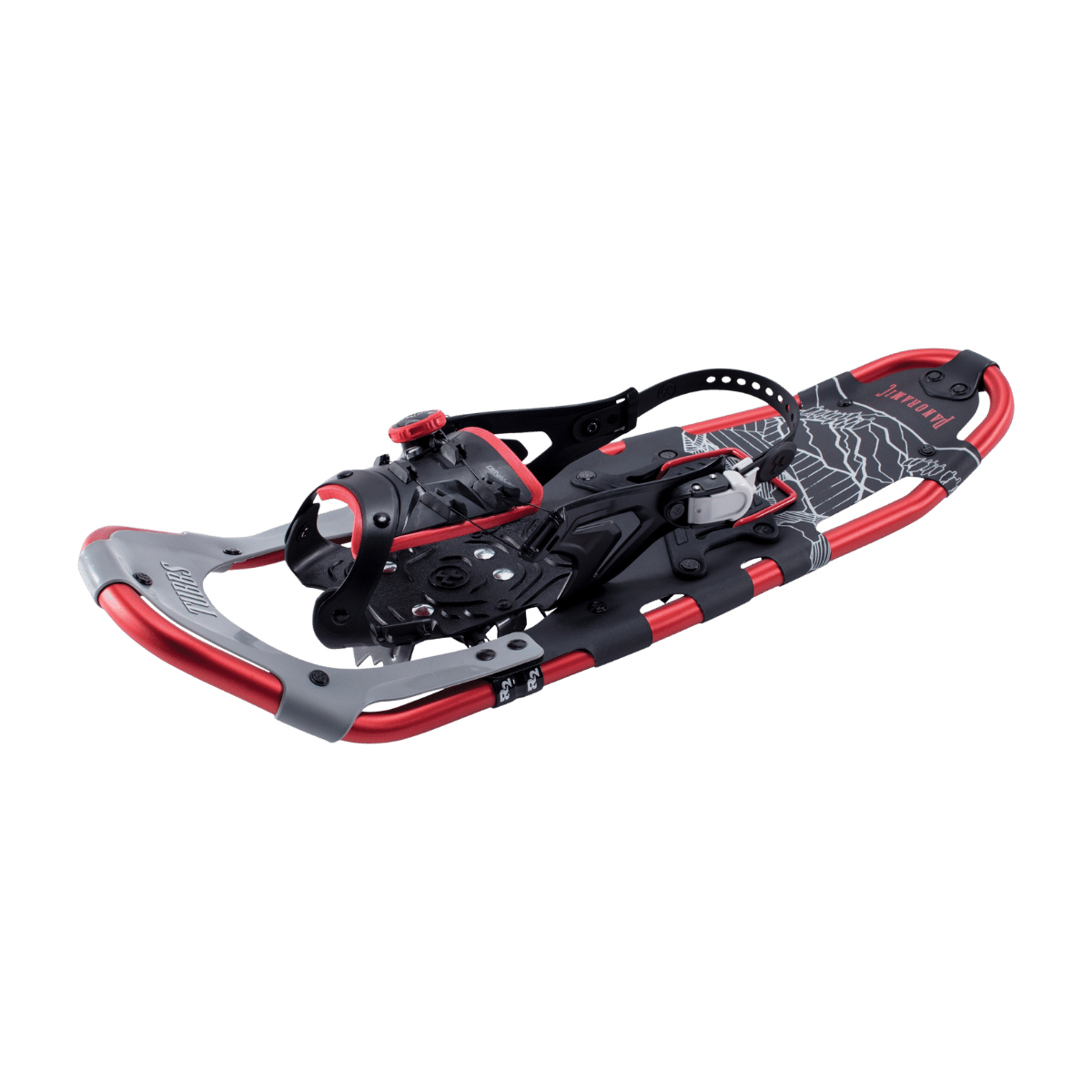 TUBBS SNOWSHOES PANORAMIC SNOWSHOE - BLACK/RED - SIDE VIEW
