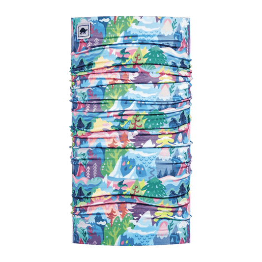 TURTLE FUR KIDS' COMFORT SHELL TOTALLY TUBULAR PRINT - CANDY MOUNTAIN