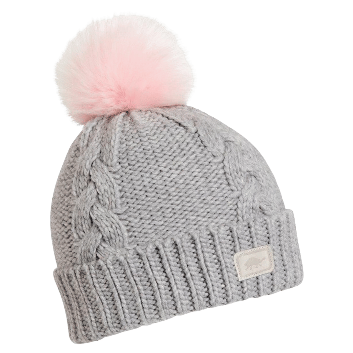 TURTLE FUR YOUTH LIZZY HAND KNIT BEANIE SMOKE