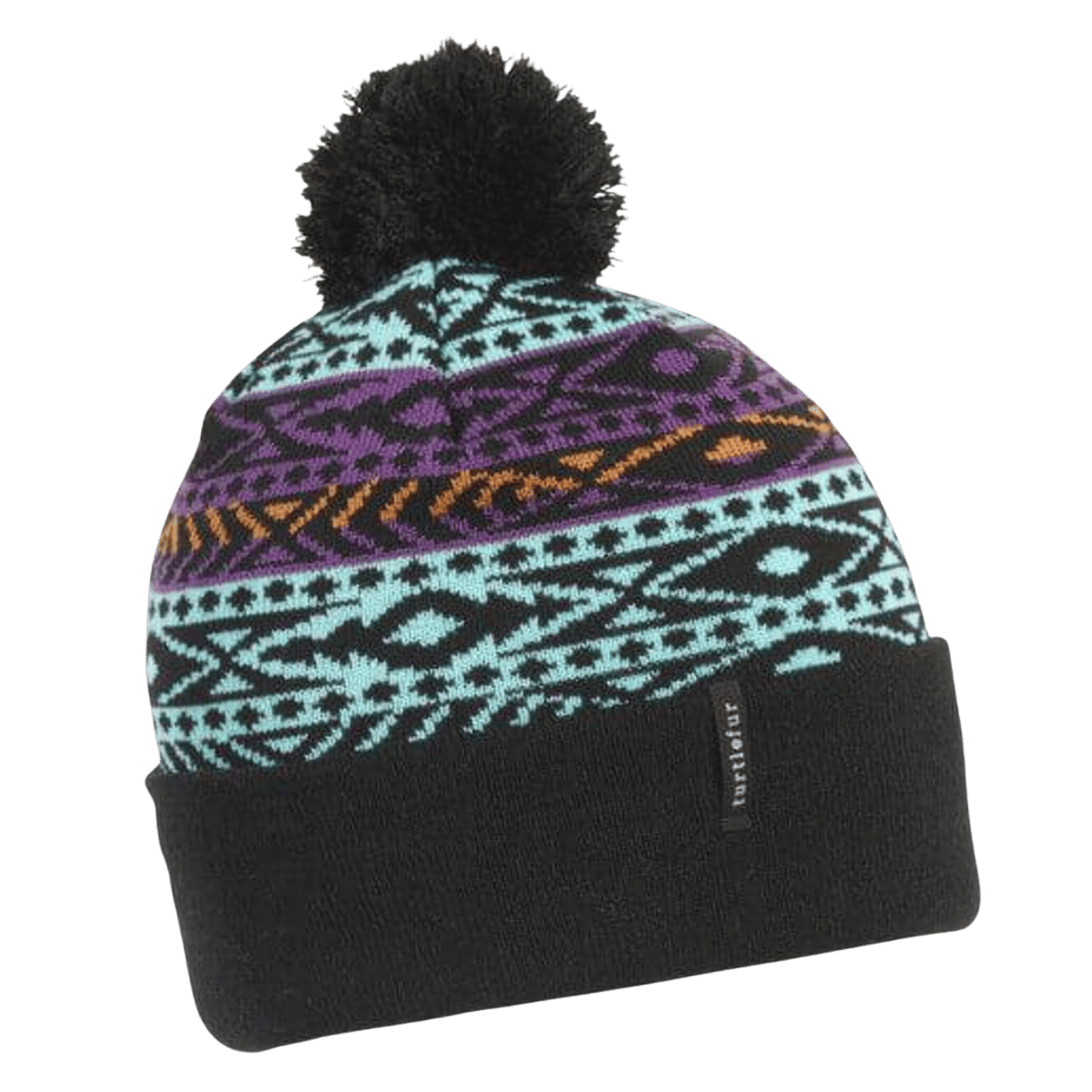 TURTLE FUR YOUTH WINTER THYME BEANIE - BLACK