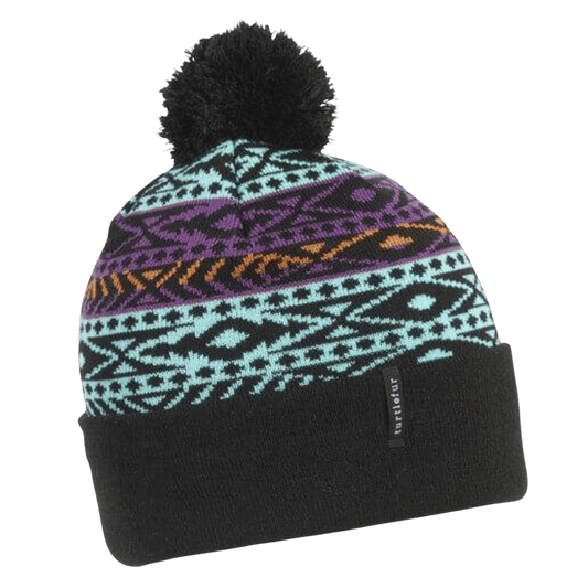 TURTLE FUR YOUTH WINTER THYME BEANIE - BLACK