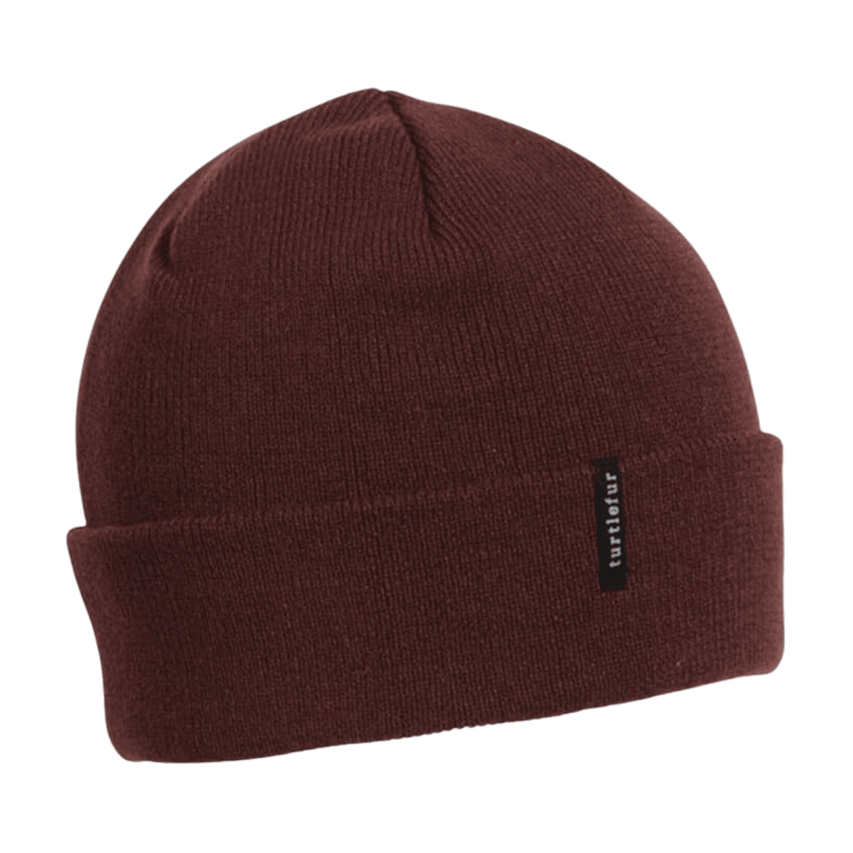 TURTLE FUR EXPLORER BEANIE - WINE -  FRONT VIEW