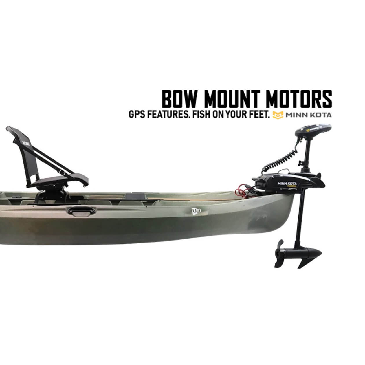 NUCANOE U10 KAYAK - 10'10" bow mount motors