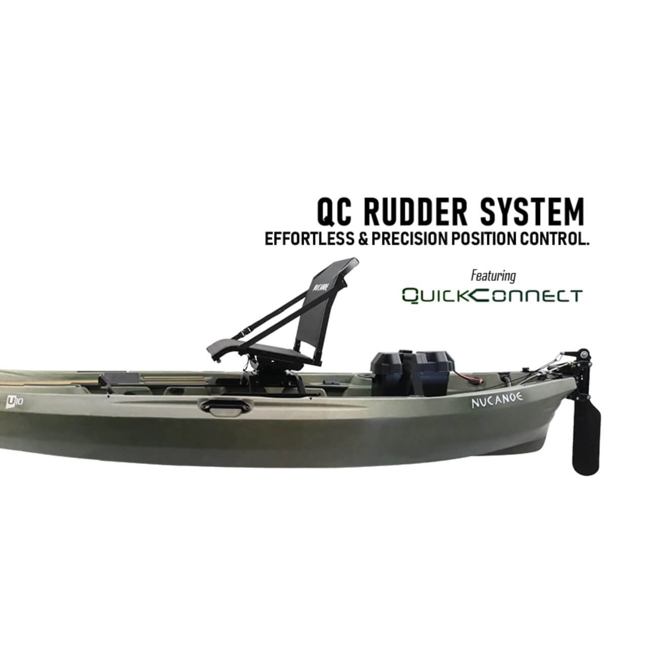 NUCANOE U10 KAYAK - 10'10" QC rudder system