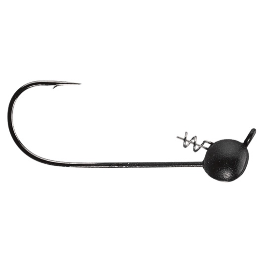 OWNER AMERICAN ULTRAHEAD SHAKY TYPE 4PK FISHING JIG - MATTE BLK 4/0 - 3/16OZ