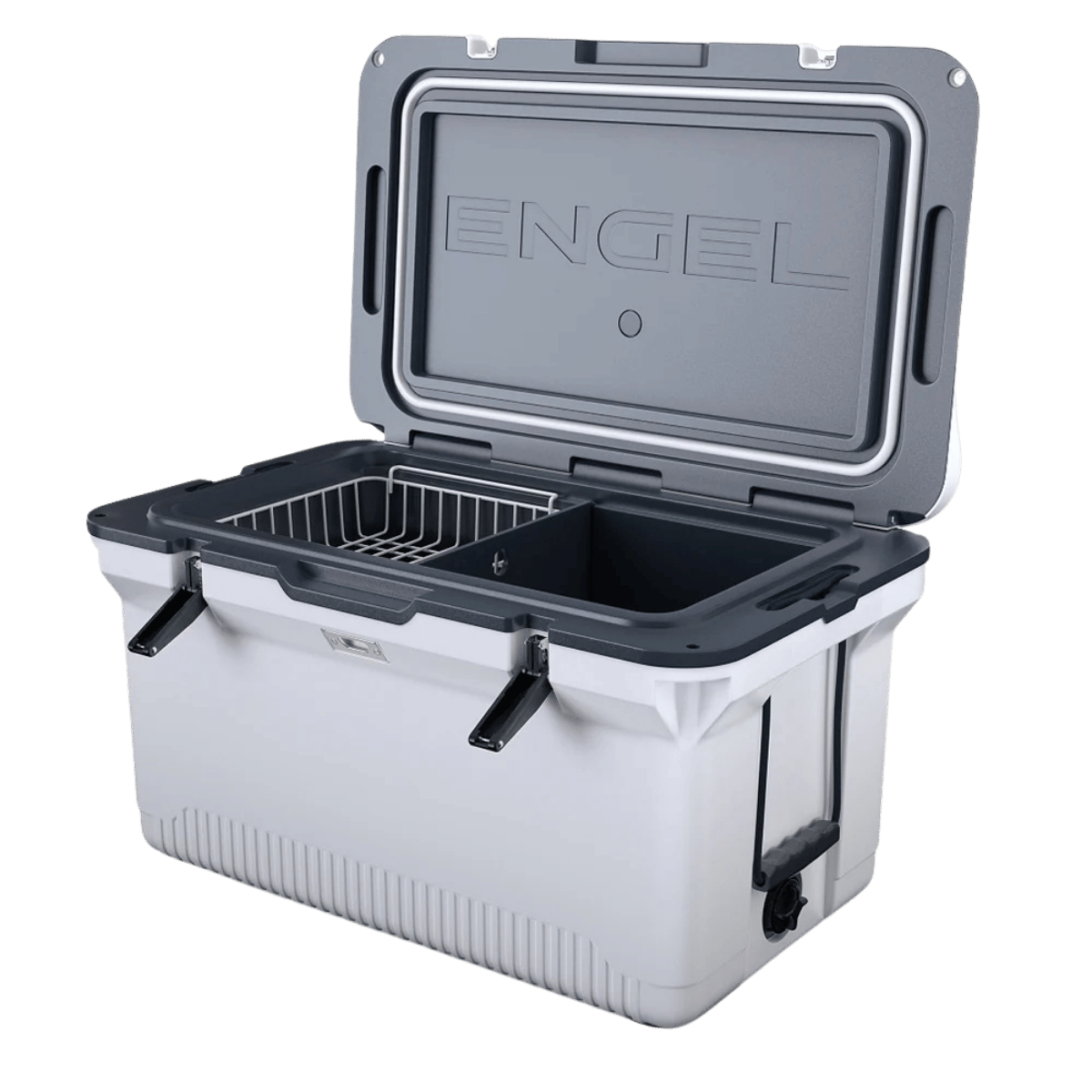 ENGEL 60QT ULTRALITE MOLDED COOLER_WHITE OPEN