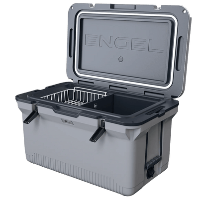 ENGEL 60QT ULTRALITE MOLDED COOLER_GRAY OPEN
