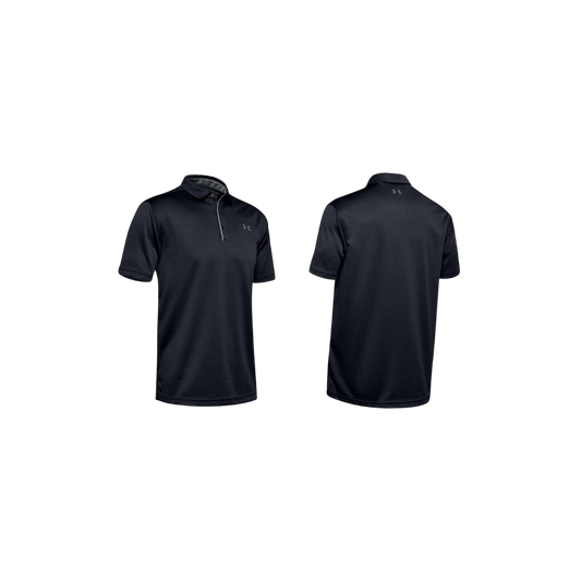 UNDER ARMOUR TECH POLO GRAPHITE BLACK