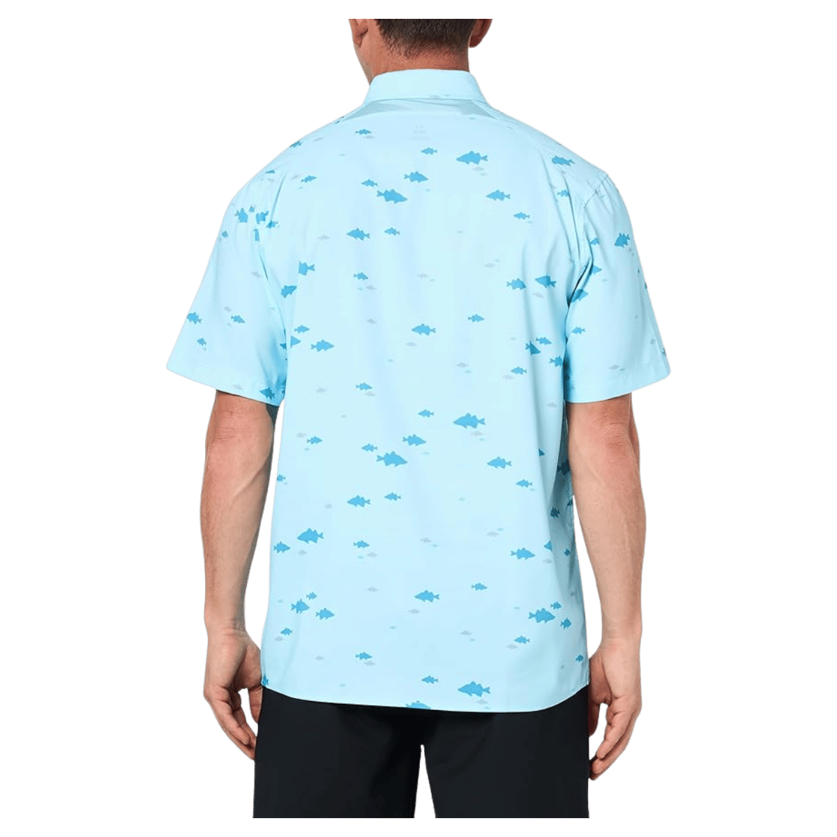 UNDER ARMOUR LIGHTWEIGHT DOCKSIDE SHORT SLEEVE T-SHIRT - STRM/STRM/WHITE - BACK VIEW