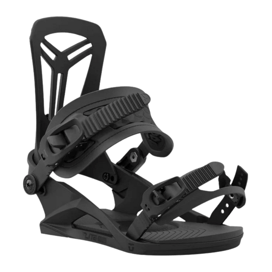 UNION MEN'S FLITE PRO SNOWBOARD BINDING - BLACK_FRONT SIDE ANGLE