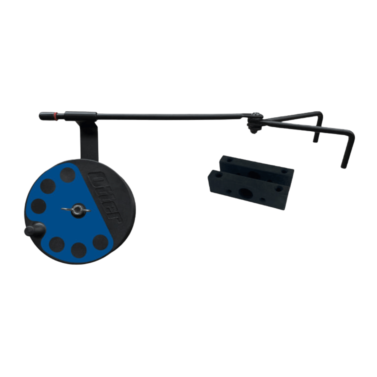 OTTER OUTDOOR QUICK ATTACH SERIES UNIVERSAL RATTLE WHEEL_ANGLED FRONT VIEW