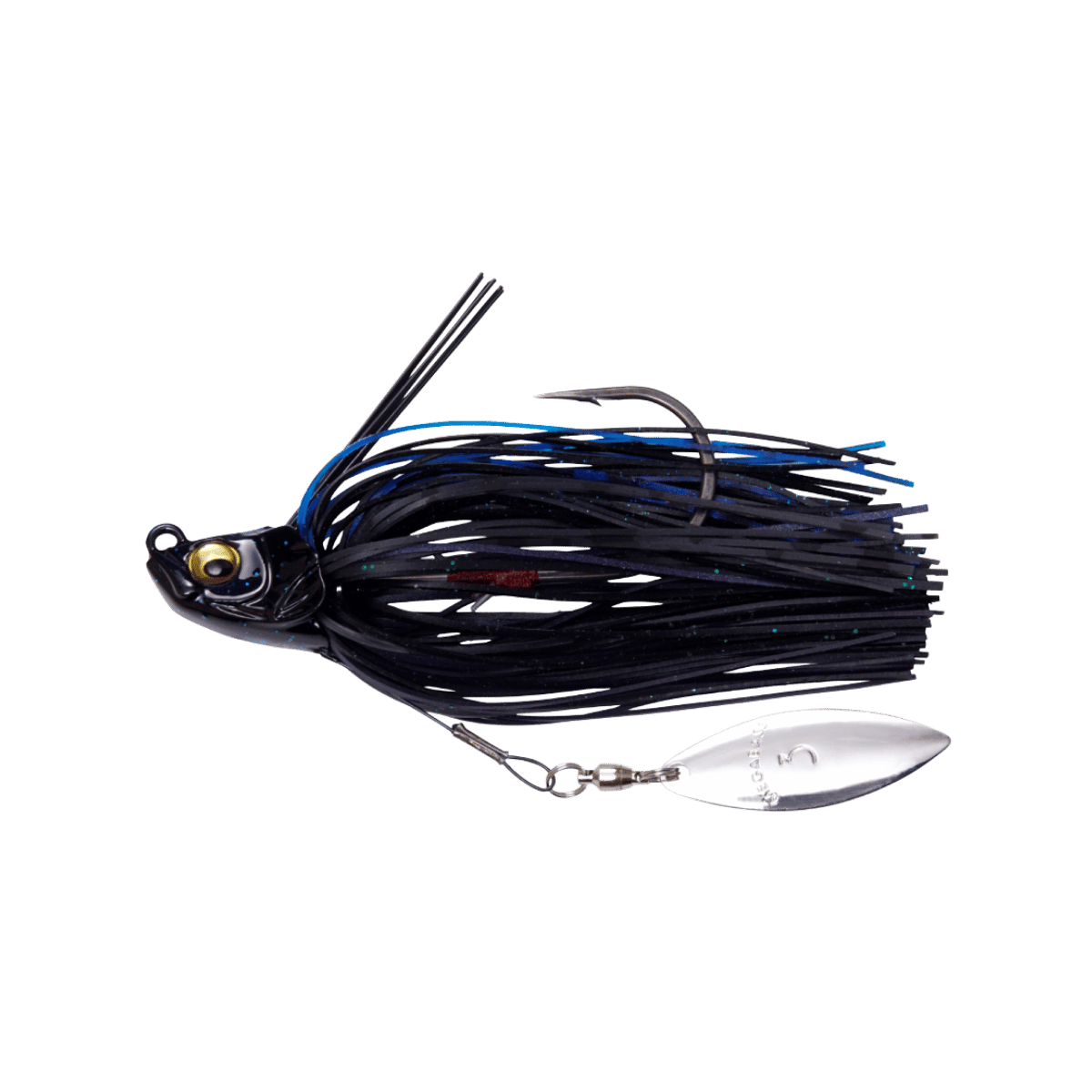 MEGABASS UOZE SWIMMER BASS JIG #3 TITANIUM WIRE_BLACKBLUE