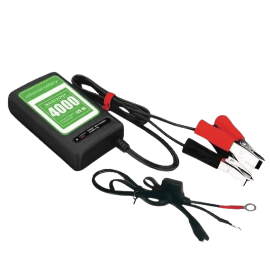 UPG 48140 BATTERY MAINTAINER 4000 12-VOLT 4A LFP AND SLA CHARGER _SIDE FRONT ANGLE