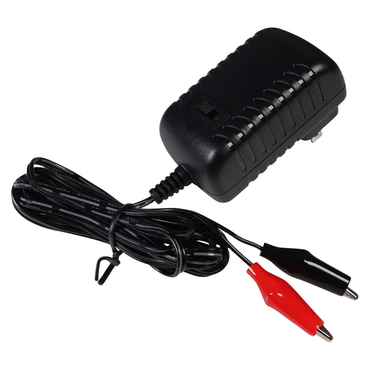 UPG D1724 SEALED LEAD ACID BATTERY CHARGER 6V/12V SWITCHABLE SINGLE-STAGE WITH ALLIGATOR CHIPS_BACK VIEW