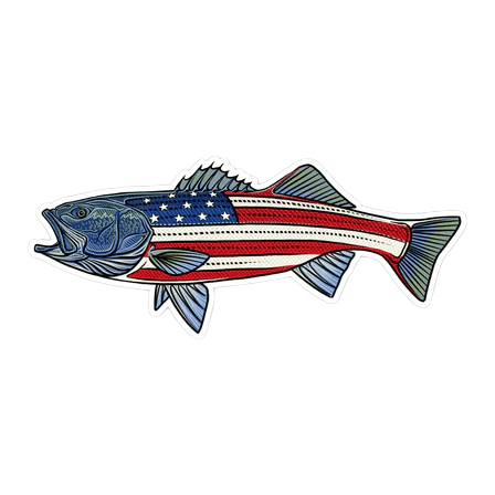 USA bass CASEY UNDERWOOD fish decal or sticker
