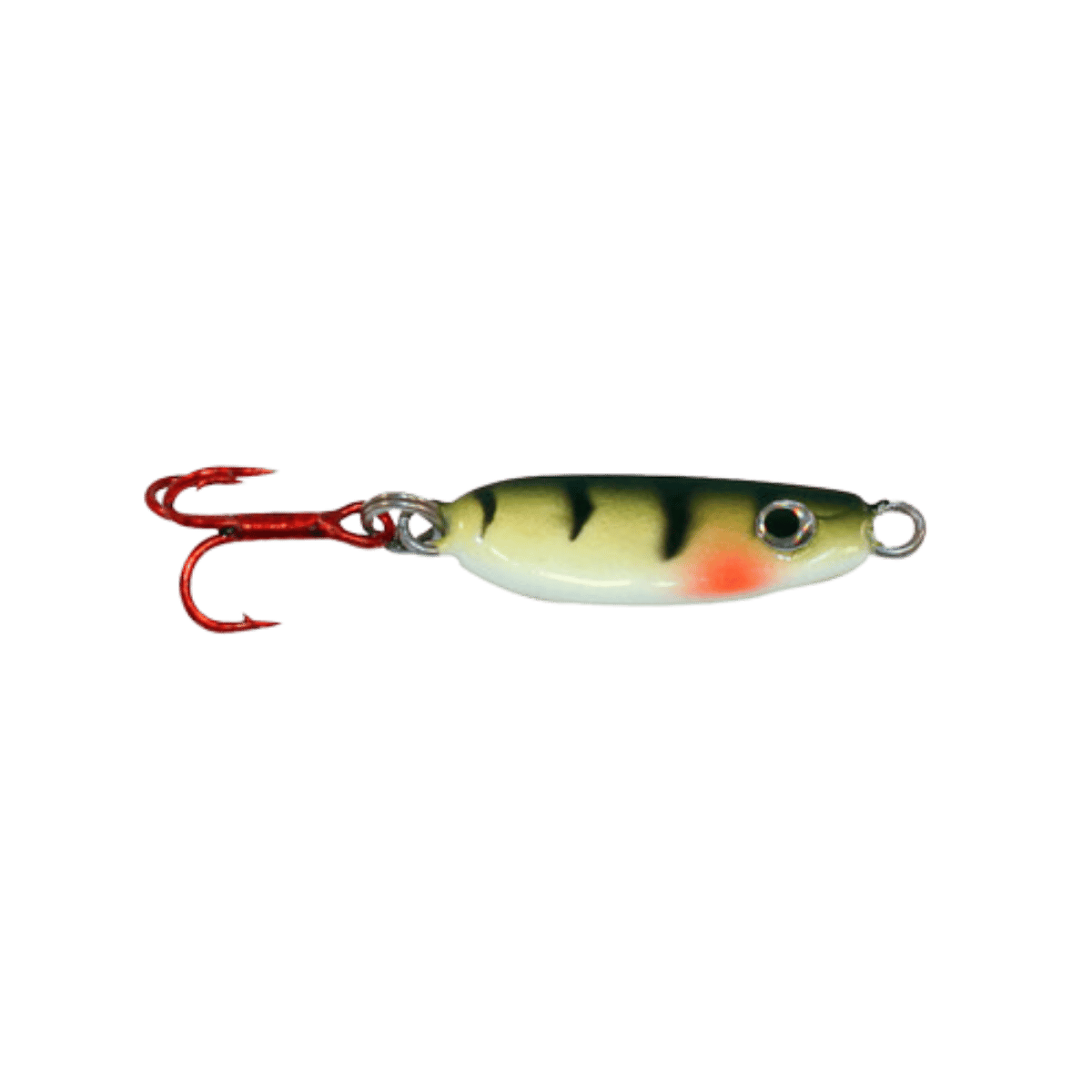 NORTHLAND UV FORAGE MINNOW SPOON - 1/32OZ - GREEN PERCH