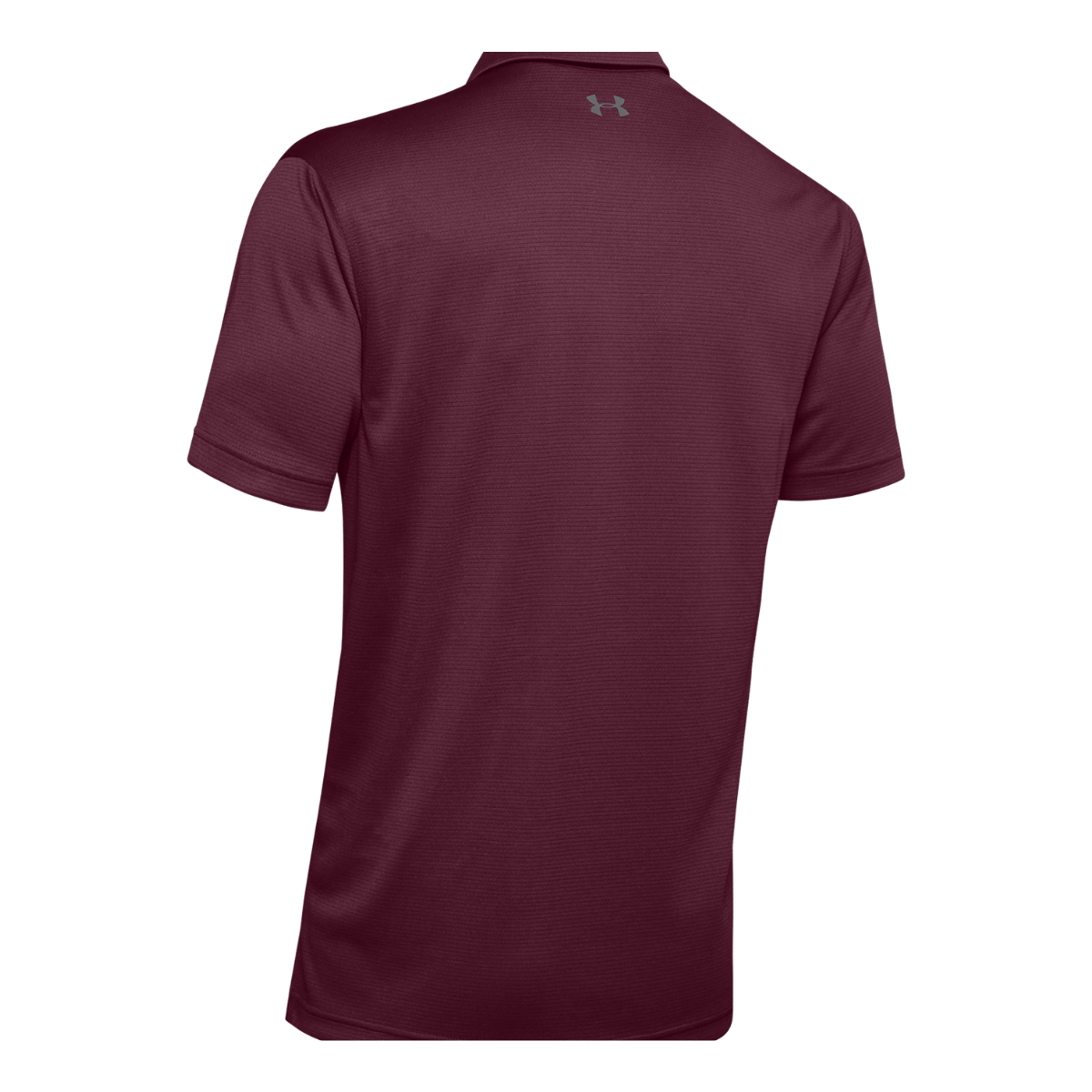 UNDER ARMOUR UA TECH POLO - MAROON GRAPHITE - BACK VIEW