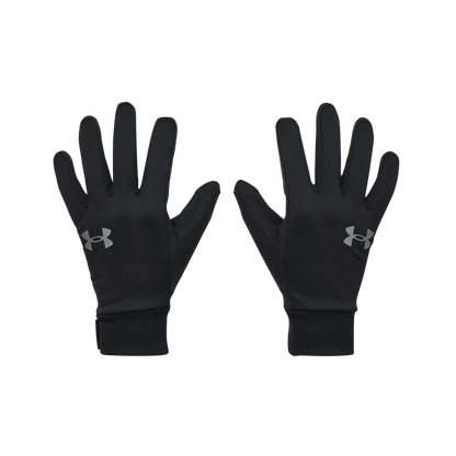 UNDER ARMOUR STORM LINER MEN'S GLOVES - BLACK/PITCH GREY -  FRONT VIEW