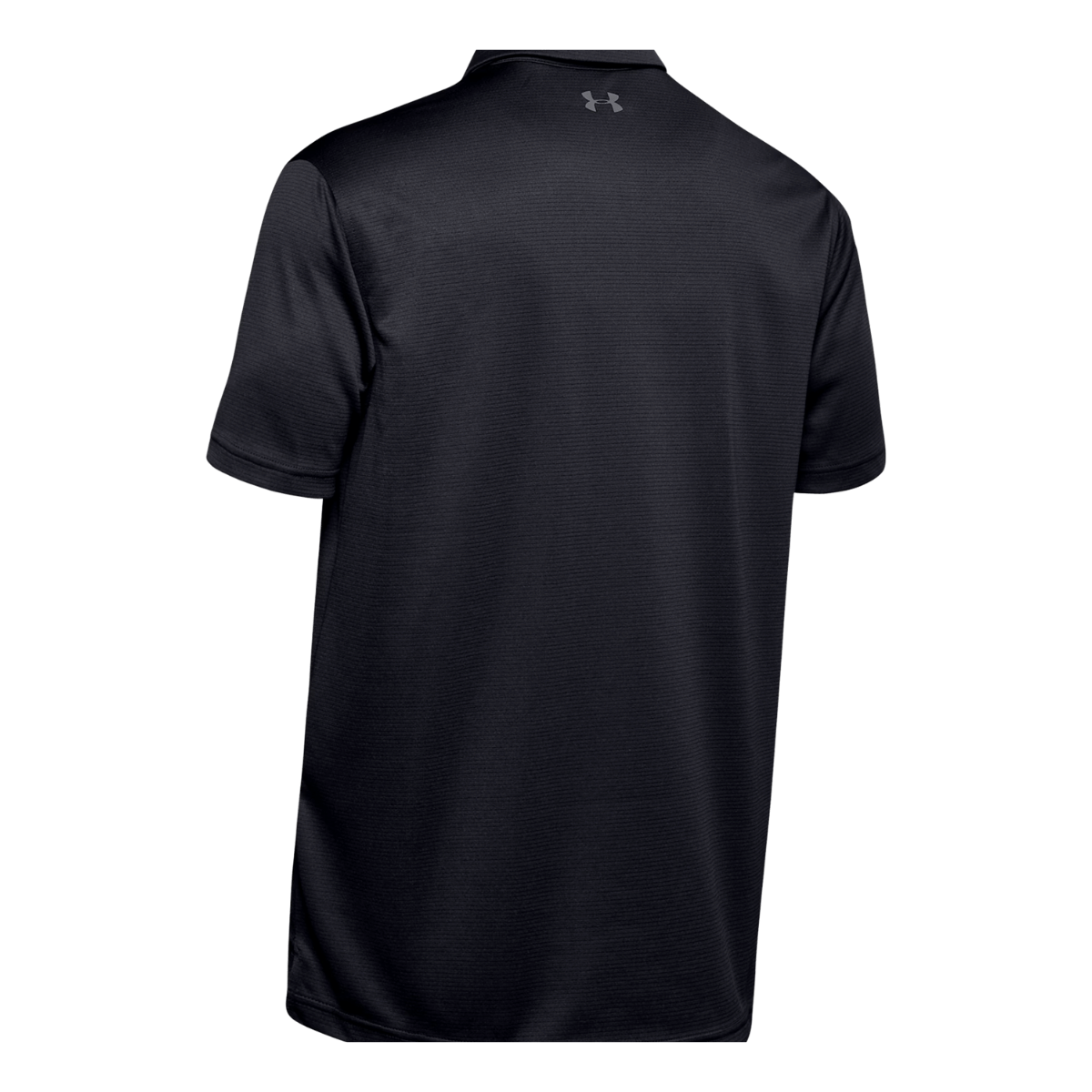 UNDER ARMOUR UA TECH POLO - BLACK/GRAPHITE - BACK VIEW