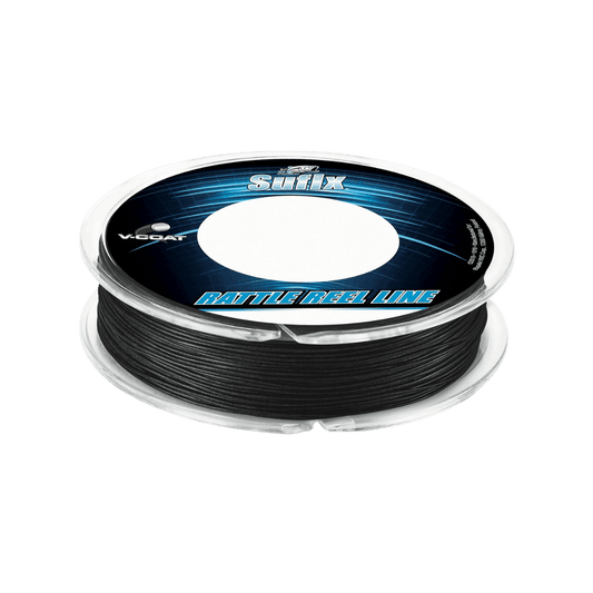 SUFIX RATTLE REEL V-COAT 50YD - 30 LBS - BLACK
