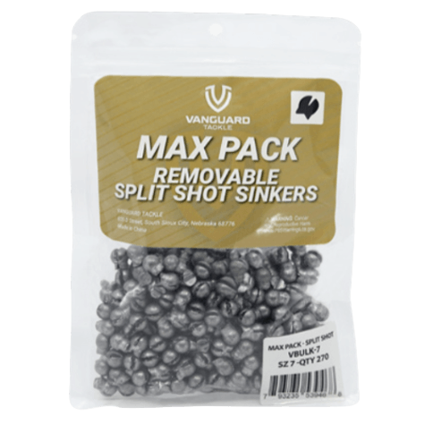 VANGUARD TACKLE MAX PAK SPLIT SHOT SINKERS