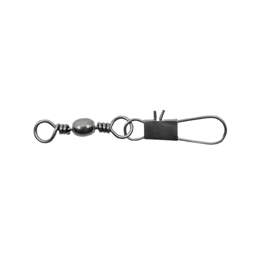 VANGUARD TACKLE BARREL SWIVEL W/INTERLOCK SNAP BLACK