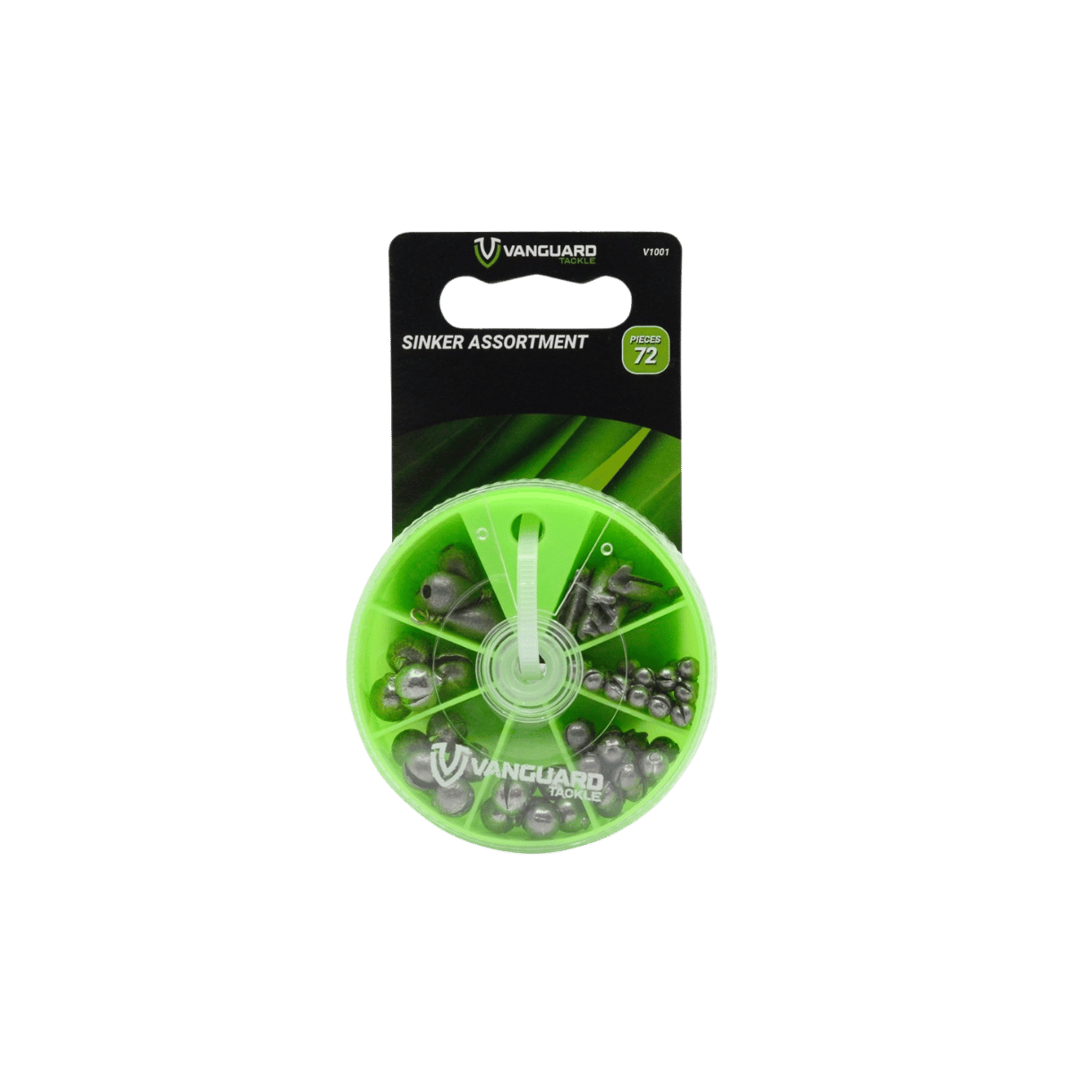 VANGUARD TACKLE LEAD ASSORTED SINKERS 72PC ASSORTED