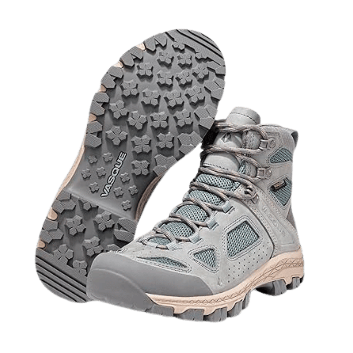 VASQUE WOMEN'S BREEZE WATERPROOF HIKING BOOT - TROOPER - FRONT AND BACK VIEW