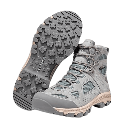 VASQUE WOMEN'S BREEZE WATERPROOF HIKING BOOT - TROOPER - FRONT AND BACK VIEW