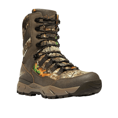 DANNER VITAL 8" 800G INSULATED MEDIUM HUNTING BOOTS  - REALTREE EDGE - FRINT LEFT ANGLE
