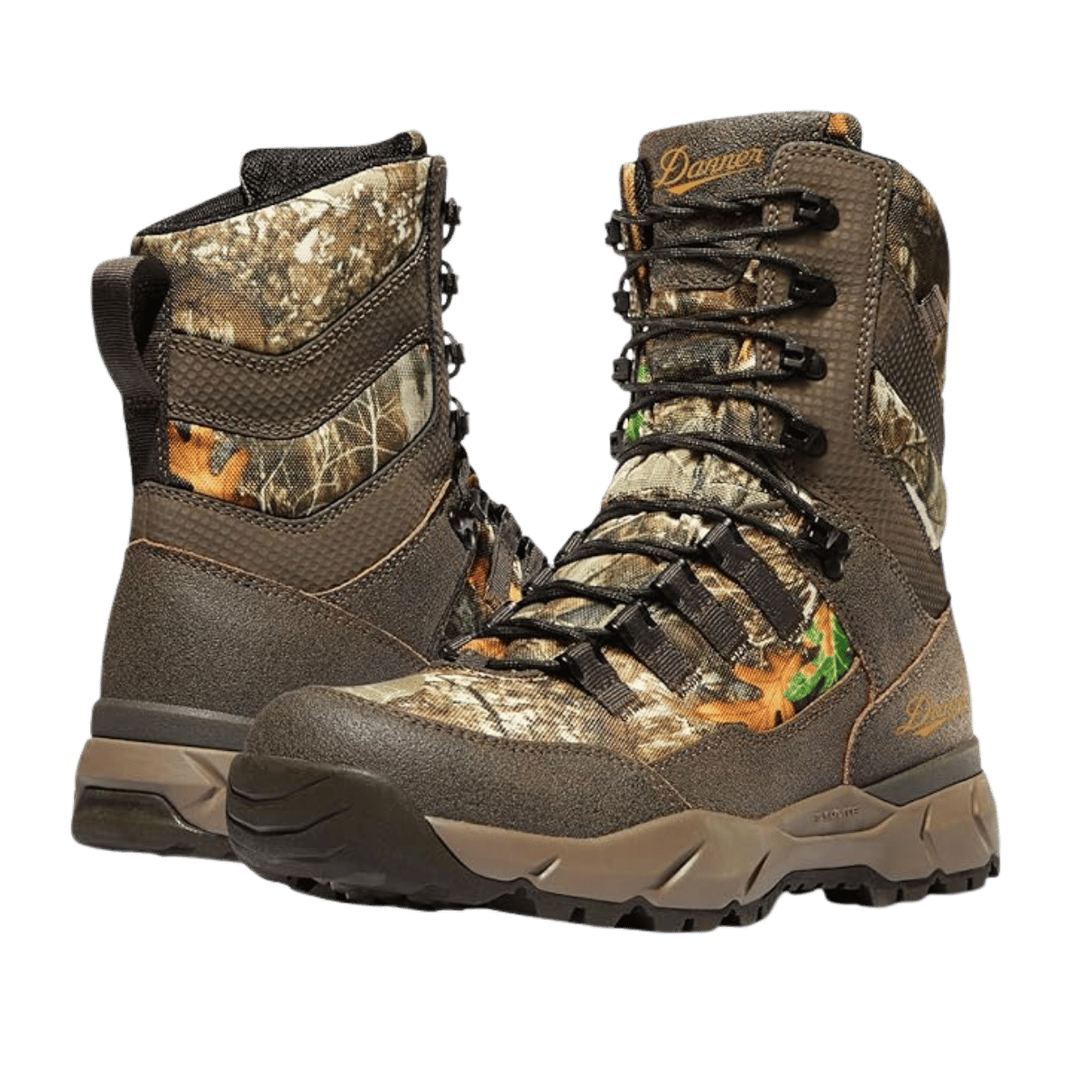 DANNER VITAL 8" 800G INSULATED WIDE HUNTING BOOTS - REALTREE EDGE - SIDE AND BACK