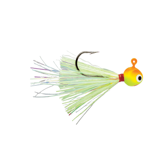 VMC HOT SKIRT GLOW JIG CHARTREUSE ORANGE IMAGE