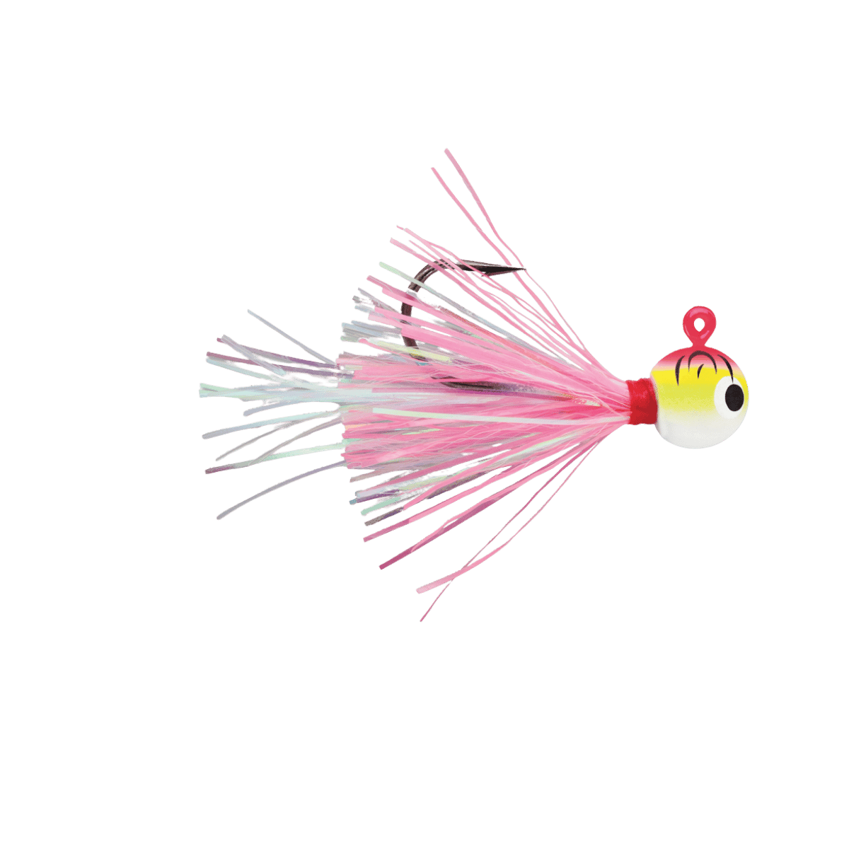 VMC HOT SKIRT GLOW JIG PINK FIRE UV IMAGE